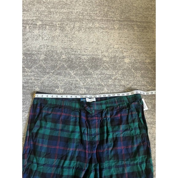 Men’s Old Navy Plaid Sweat Sleep Pajama Pants Size XXXL Green And Blue Q5 - Picture 4 of 7